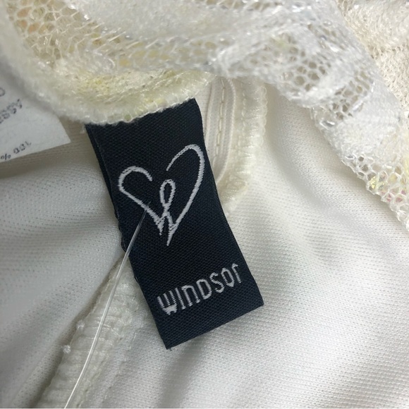 NWT WINDSOR (13/14) White lace dress with rainbow sequins - Picture 10 of 16